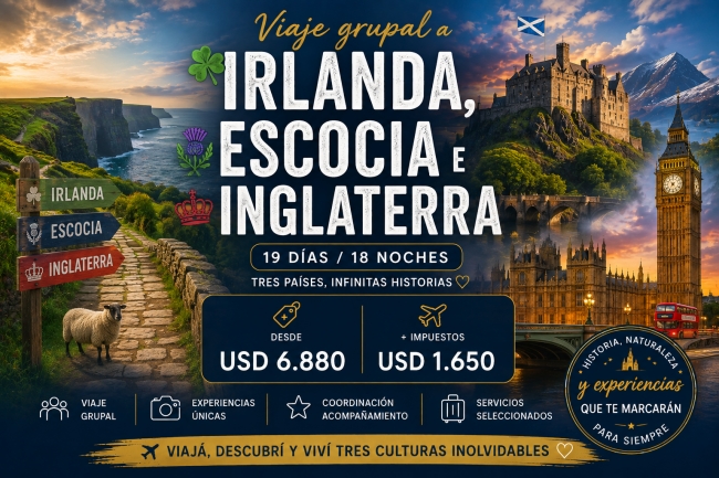 IRLANDA, ESCOCIA E INGLATERRA